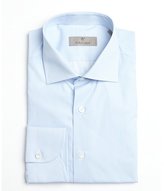 Thumbnail for your product : Canali sky blue and white honeycomb pattern cotton spread collar dress shirt