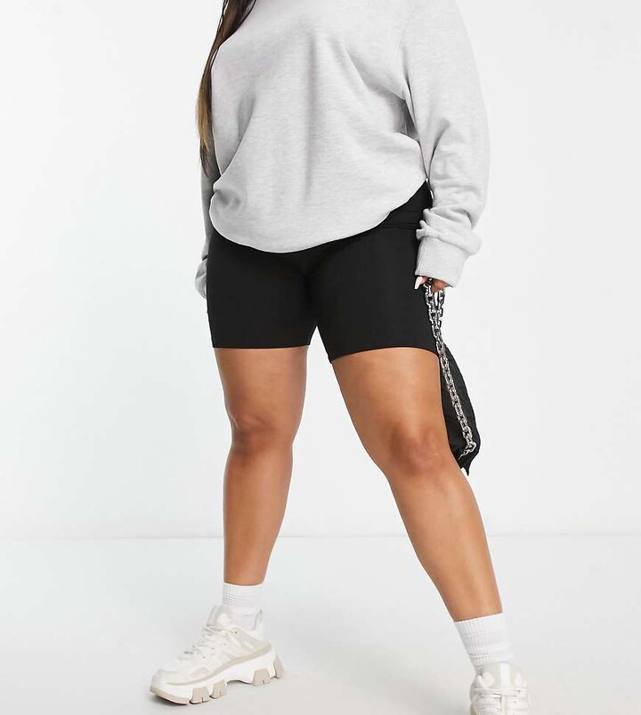 Brave Soul Plus sindy legging shorts in black ShopStyle