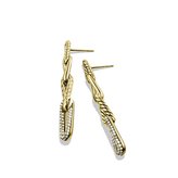 Thumbnail for your product : David Yurman Labyrinth Link Drop Earrings with Diamonds in Gold