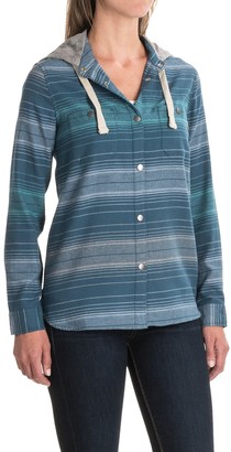 Dakine Brighton Hooded Flannel Shirt - Snap Front, Long Sleeve (For Women)
