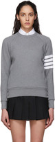 Thumbnail for your product : Thom Browne Grey Waffle 4-Bar Classic Sweatshirt