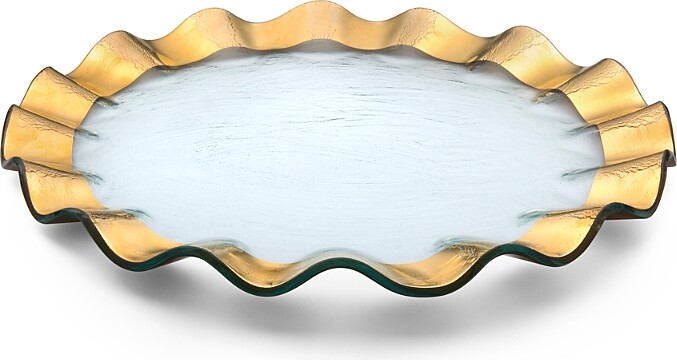 Annieglass Ruffle Buffet Plate