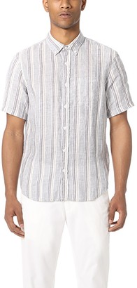 Club Monaco Multistripe Linen Shirt