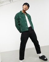Thumbnail for your product : ASOS DESIGN oversized denim western jacket in green