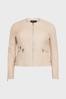 Thumbnail for your product : Karen Millen Curve Leather Quilted Jacket