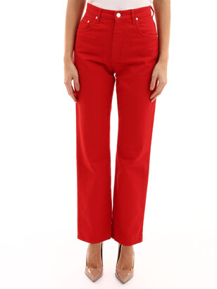 Red Women's Straight-Leg Jeans | Shop the world's largest collection of  fashion | ShopStyle UK