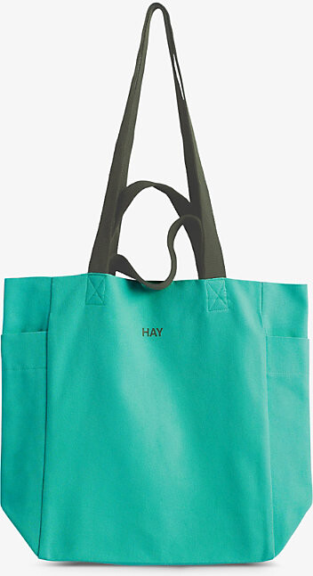 Hay Womens Mango Everyday Logo-Print Cotton Tote Bag
