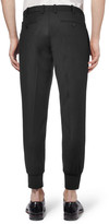 Thumbnail for your product : Neil Barrett Cropped Cuffed Wool-Blend Trousers