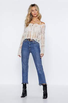 Nasty Gal Watch This Lace Off-the-Shoulder Top