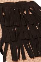 Thumbnail for your product : Autumn Cashmere Suede-Trimmed Fringed Cashmere Gloves
