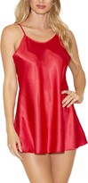 Thumbnail for your product : iCollection Ultra Soft Satin Lingerie Chemise with Adjustable Straps