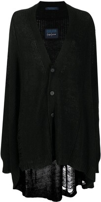 Yohji Yamamoto Knitted Distressed Cardigan