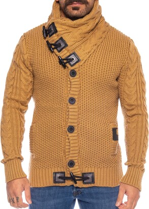 mens mustard cardigan uk