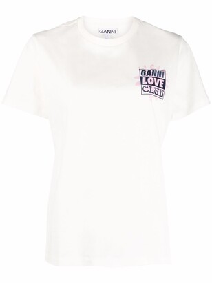 Ganni logo-print short-sleeved T-shirt