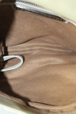 Be And D Ivory Taupe Snakeskin Chain Strap Shoulder Handbag In Dust Bag