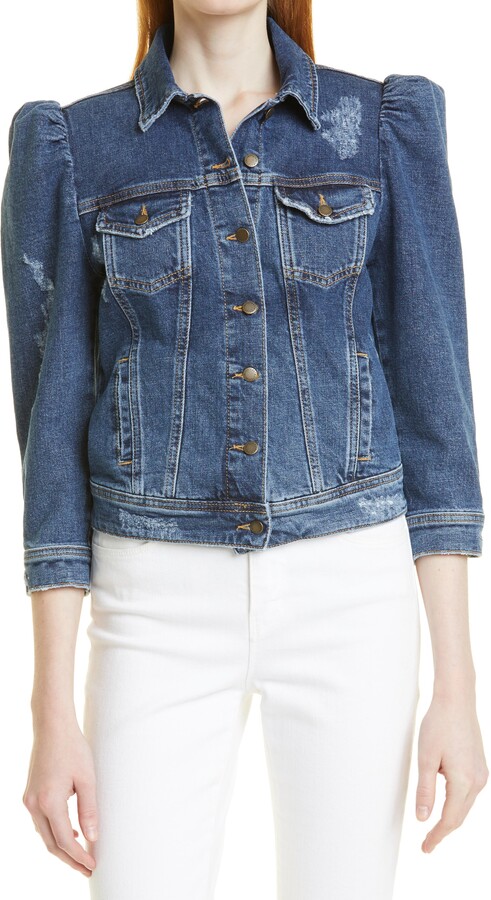 three quarter length denim jacket