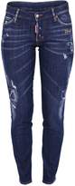 Thumbnail for your product : DSQUARED2 Blue Distressed Jeans