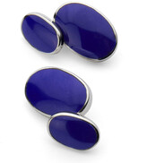 Thumbnail for your product : Aspinal of London Oval Sterling Silver Semi Precious Cufflinks