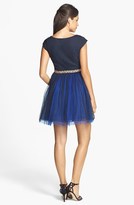 Thumbnail for your product : a. drea Two Tone Embellished Waist Dress (Juniors)