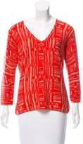 Thumbnail for your product : TSE Printed V-Neck Sweater