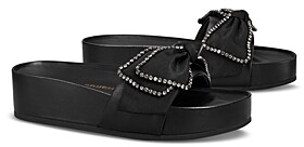 Tory Burch Women's Crystal Embellished Bow Slide Sandals - ShopStyle