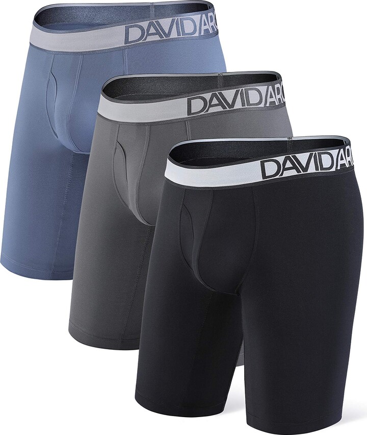DAVID ARCHY Men's Boxers Shorts Mesh Quick Dry Mens Underwear Multipack ...