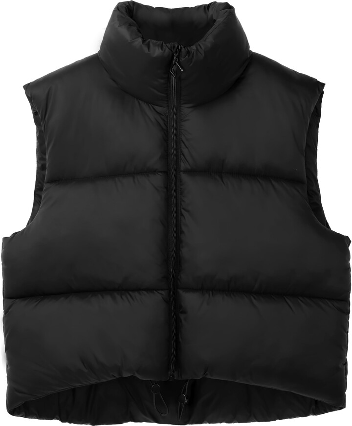 Puffer Vest Women LEANI Women's Stand Collar Sleeveless Puffer - Main Image