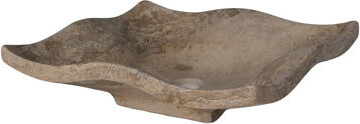 TashMart Flower Petal Stone Rectangular Vessel Bathroom Sink