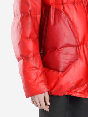 Isaac Sellam WOMEN'S RED LEATHER PADDED JACKET