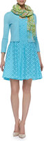 Thumbnail for your product : Lilly Pulitzer Charlotte Three-Quarter-Sleeve Cropped Cardigan, Shorely Blue