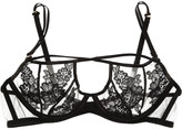 Thumbnail for your product : Agent Provocateur Demelza lace-appliquéd tulle underwired bra