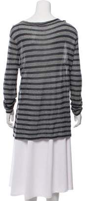 Alexander Wang T by Striped Long Sleeve Top