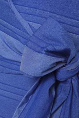 Lisa Marie Fernandez Bow-detailed Stretch-cotton Wrap Swimsuit
