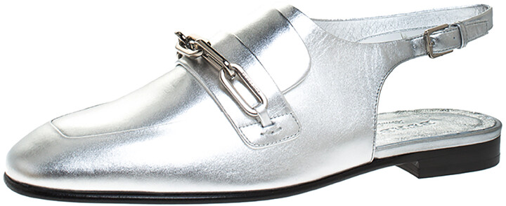 burberry sandals silver