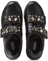 Thumbnail for your product : Dolce & Gabbana Black Trainers with Gold Embellished Straps