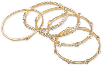 ABS by Allen Schwartz Gold-Tone 5-Pc. Set Crystal Studded Bangle Bracelets
