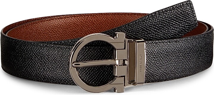 Ferragamo Men's Cut-to-size Belt - Nero Blue Marine - Size 38