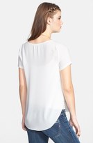 Thumbnail for your product : Lush 'Lily' Side Slit Woven Tee (Juniors)