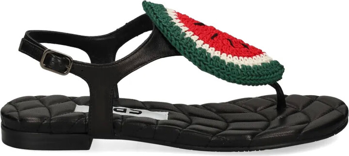 ras Quilted Appliqué Sandals