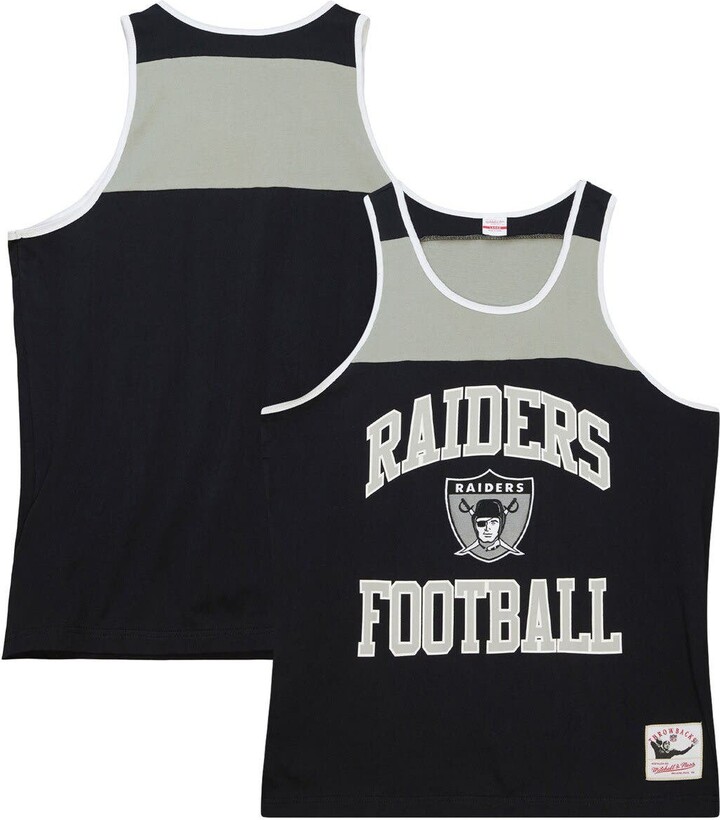 Mitchell & Ness Men's Black/Silver Las Vegas Raiders Heritage Colorblock Tank  Top - ShopStyle Shirts