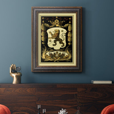 Fleur De Lis Living Family Crest III Premium Framed Canvas- Ready To Hang