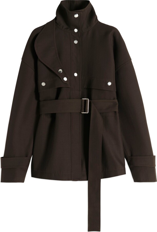 Victoria Beckham Wool Belted Utility Jacket ShopStyle