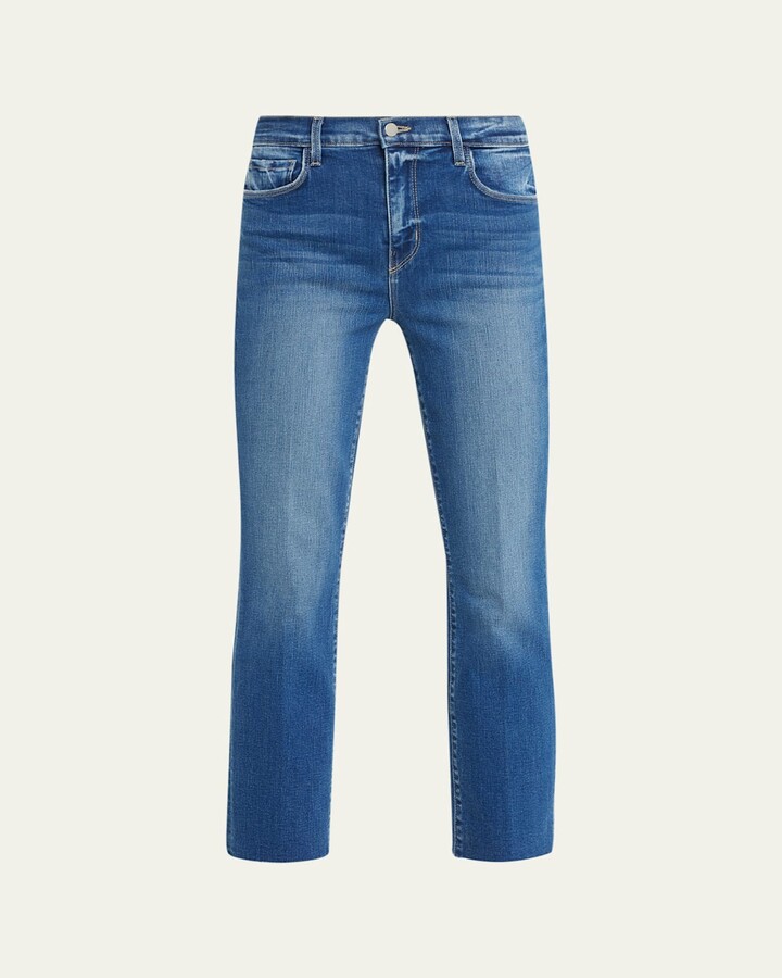 L'Agence Sada Cropped Straight-Leg Jeans
