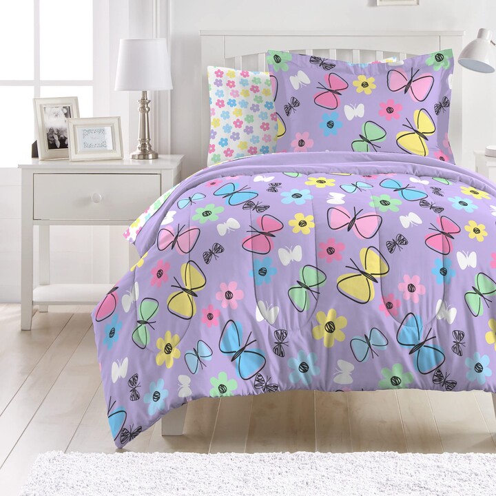 Dream Factory Sweet Butterfly Ultra Soft Microfiber Comforter Set