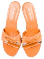 Thumbnail for your product : Sergio Rossi Suede Slide Sandals