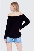 Thumbnail for your product : Select Fashion Dont Play Nice Bardot Top Boleros - size 10