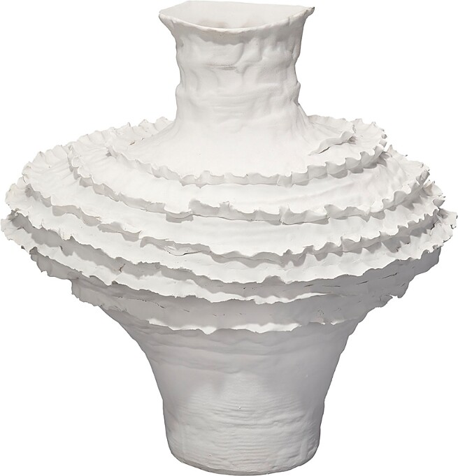 Jamie Young Ruffle Ceramic Decorative Vase
