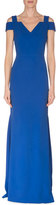 Thumbnail for your product : Roland Mouret Cold-Shoulder Fluted Gown, Royal Blue