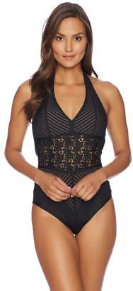 Luxe by Lisa Vogel Stripe Out Maillot
