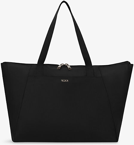 Tumi Womens Black/Gunmetal Just In Case® Medium Nylon Tote Bag